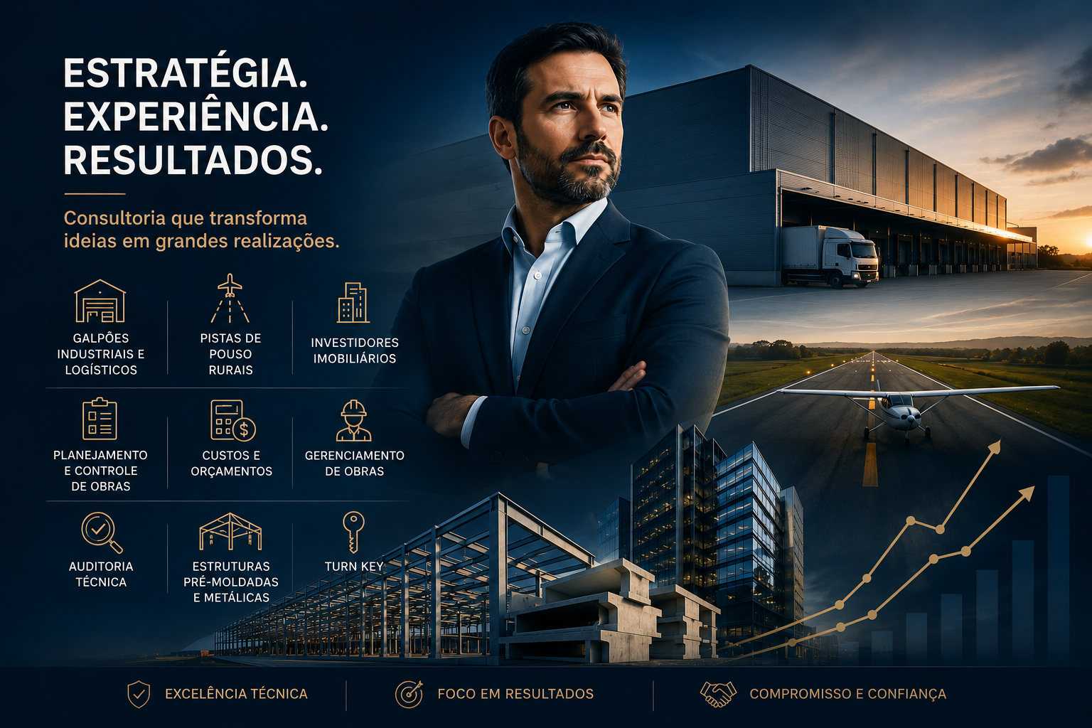 Consultoria premium Zarvex para obras estratégicas e industriais